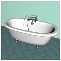 Double Ended Roll Top Bath